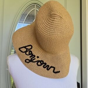 Nicole Marciano Bonnour Straw Floppy Hat